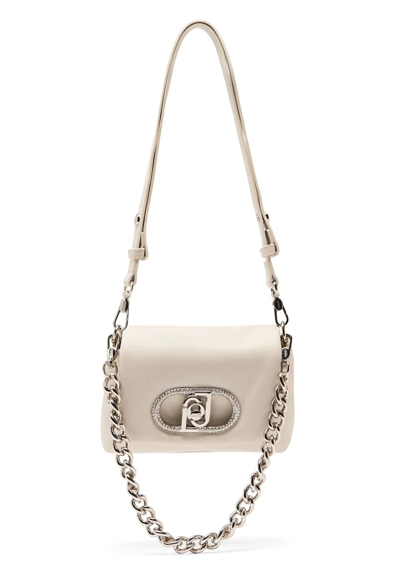 Geanta crossbody mica Lapuffy, Crem