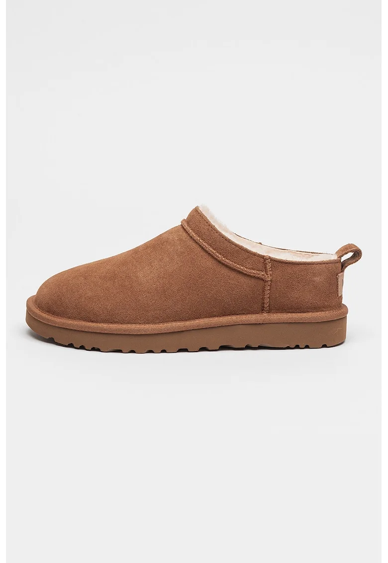 Ghete slip-on de piele intoarsa Classic Micro, Caramel
