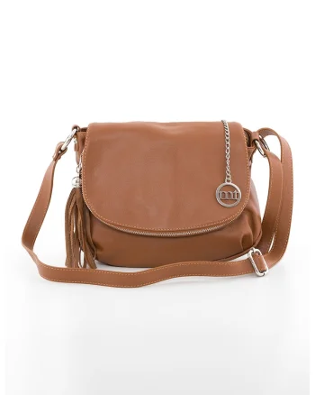 Geanta crossbody de piele Bausam, Maro scortisoara, 20x27x5