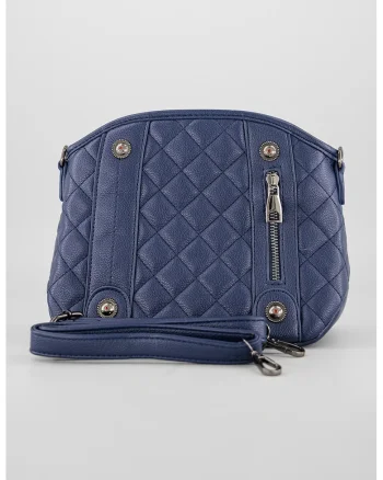 Geanta crossbody de piele ecologica cu bareta detasabila, Bleumarin
