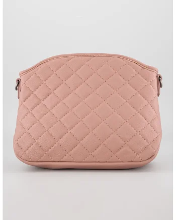 Geanta crossbody de piele ecologica cu bareta detasabila, Roz inchis