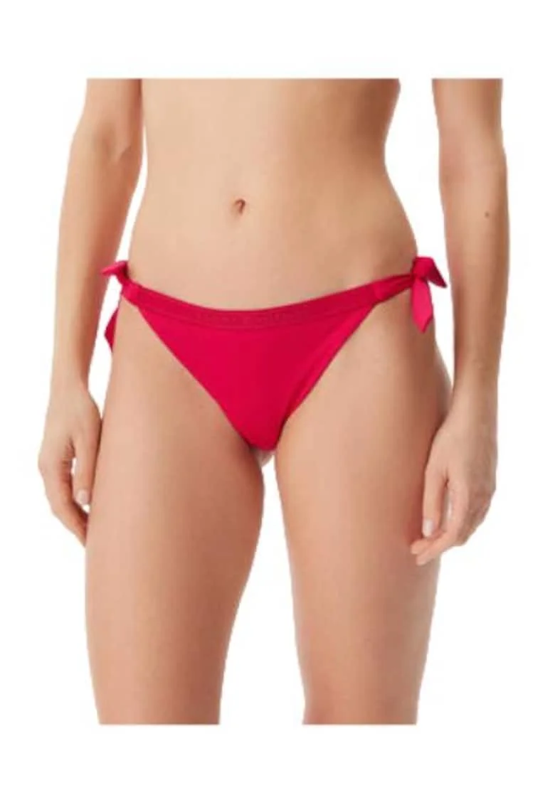 Slip de bikini dama,  roz, 72% nylon reciclat, 28% elastan, Roz