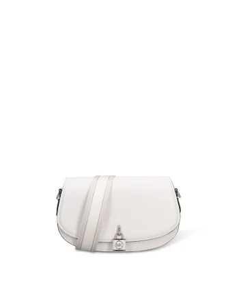 Geanta crossbody de piele Valoria Plus, Alb