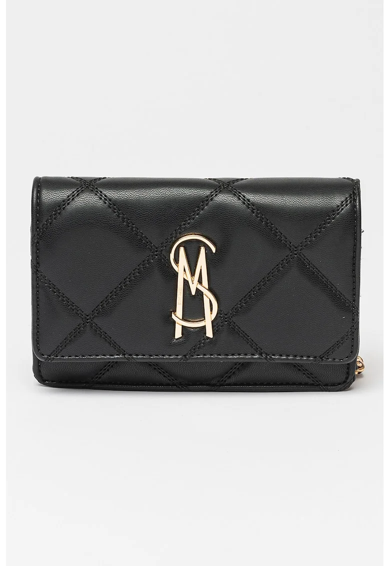 Geanta crossbody din piele ecologica cu aspect matlasat Endue, Auriu/Negru