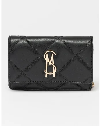 Geanta crossbody din piele ecologica cu aspect matlasat Endue, Auriu/Negru