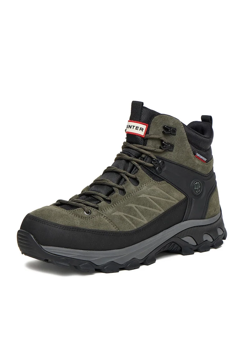 Ghete trekking barbati  kaki, piele naturala, Kaki