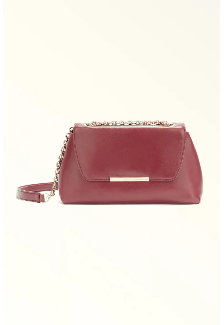 Geanta crossbody din piele Nadia, Visiniu