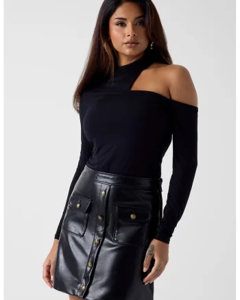 Bluza din amestec de modal, Negru