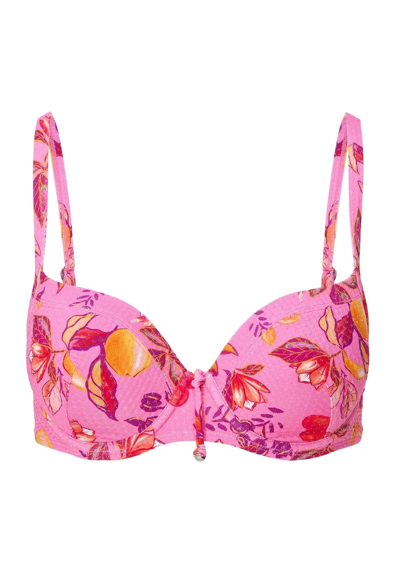 Sutien cu burete si model floral, Multicolor
