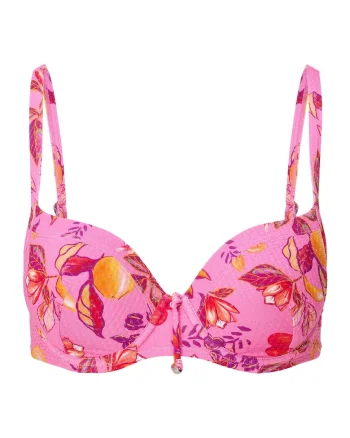 Sutien cu burete si model floral, Multicolor