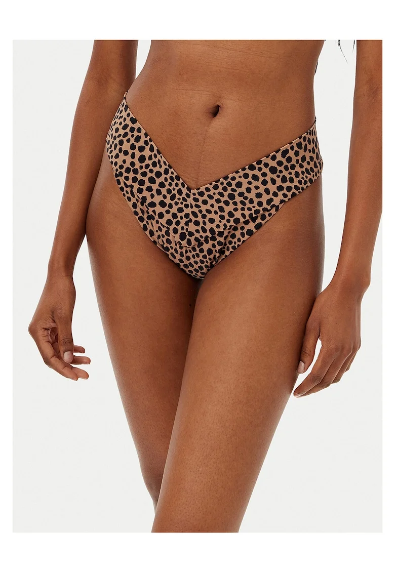 Slip de baie dama,  negru, maro