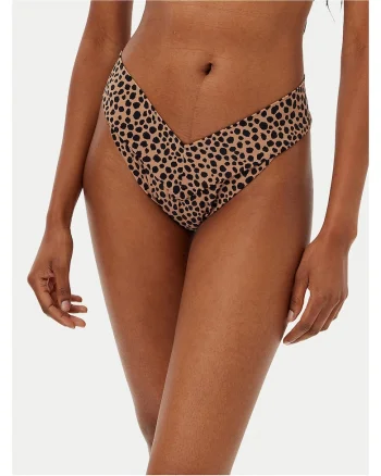 Slip de baie dama,  negru, maro