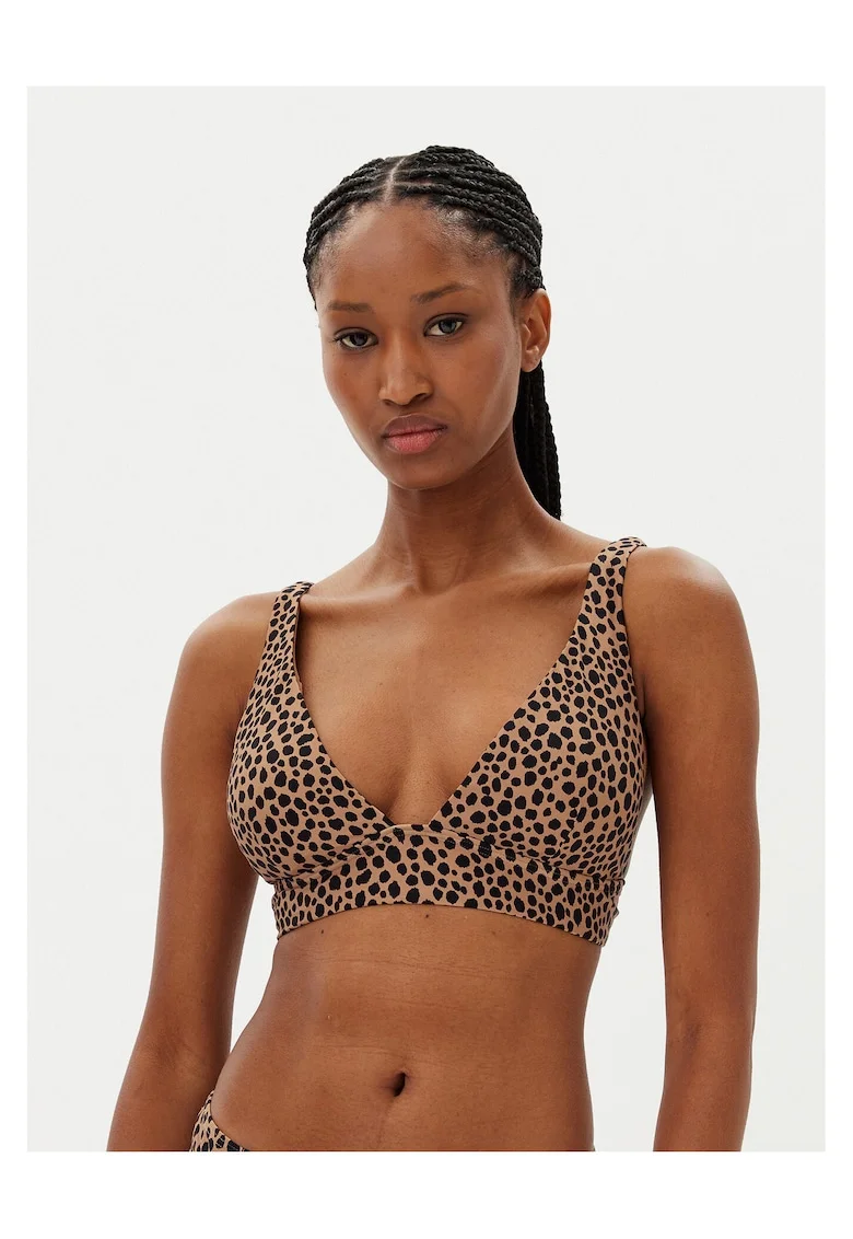 Sutien de bikini dama  negru/maro