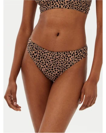 Slip de baie pentru femei  negru, bej
