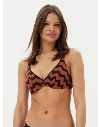 Sutien de baie dama,  maro/negru,