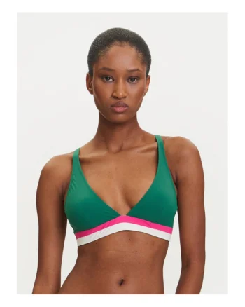 Sutien de baie dama,  verde inchis, elastic