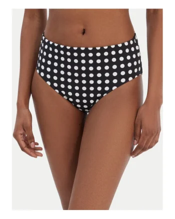 Slip de baie dama,  bicolor, Alb/Negru