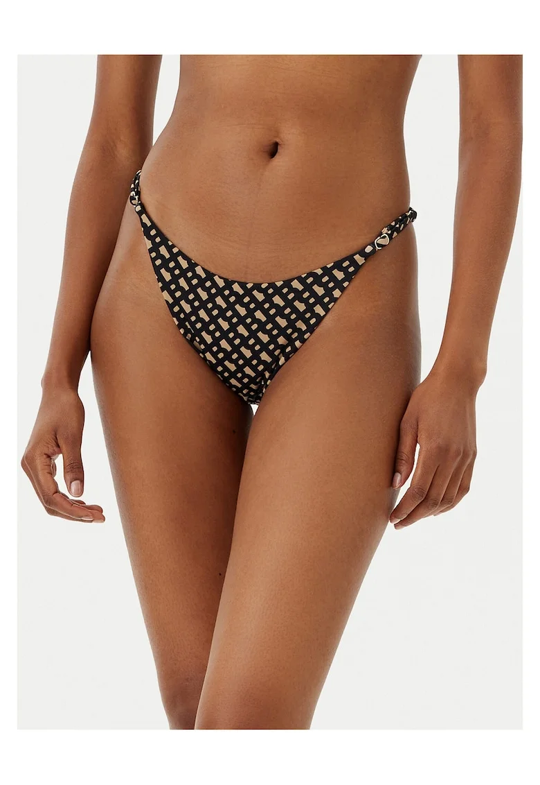 Slip de baie dama,  maro/negru