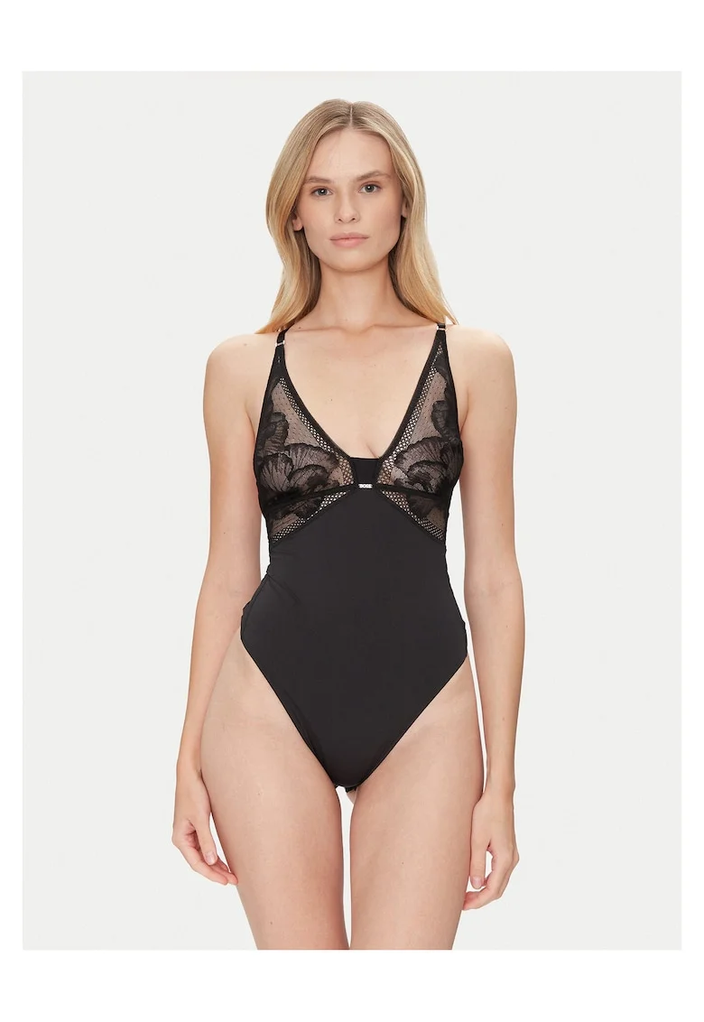 Body dama  negru, elastic