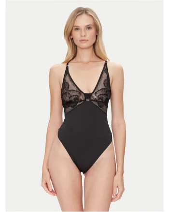 Body dama  negru, elastic