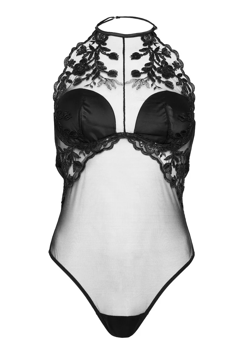 Body dama  negru, elastic