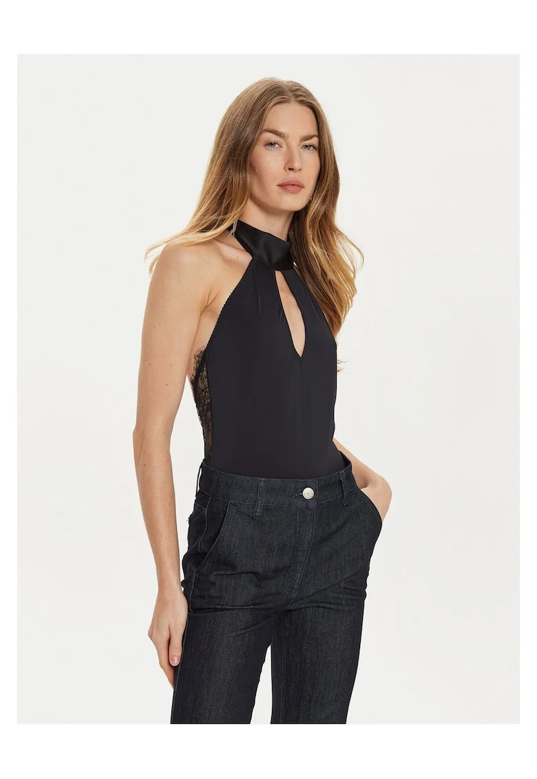 Body dama  negru, elastic