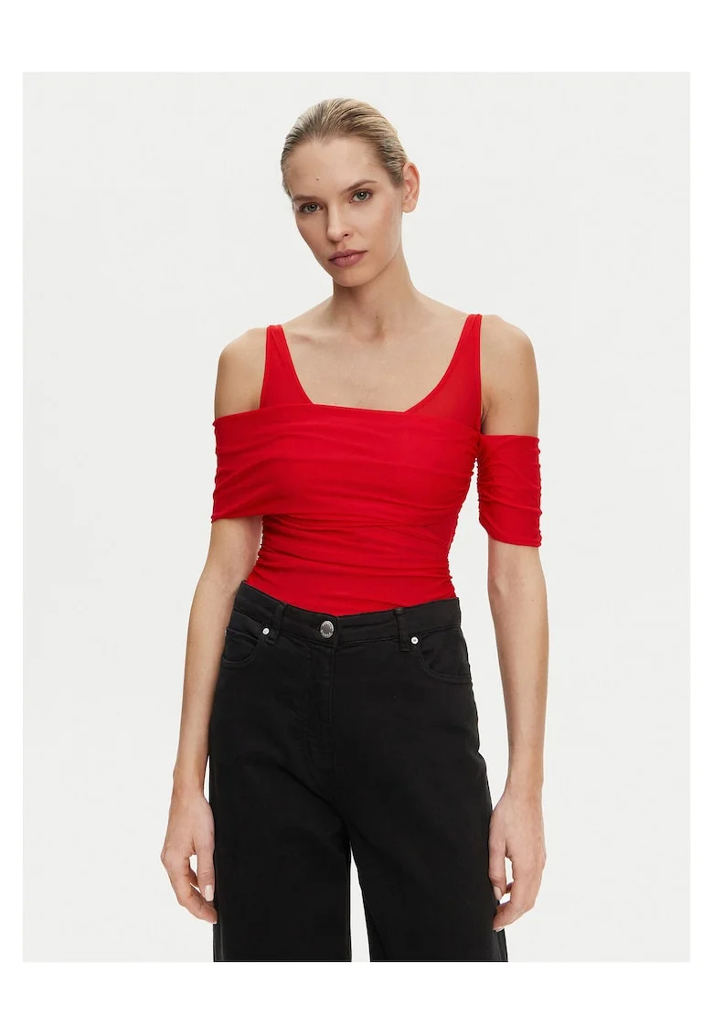 Body dama  rosu, elastic