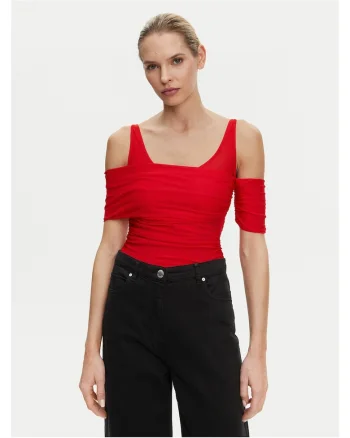 Body dama  rosu, elastic