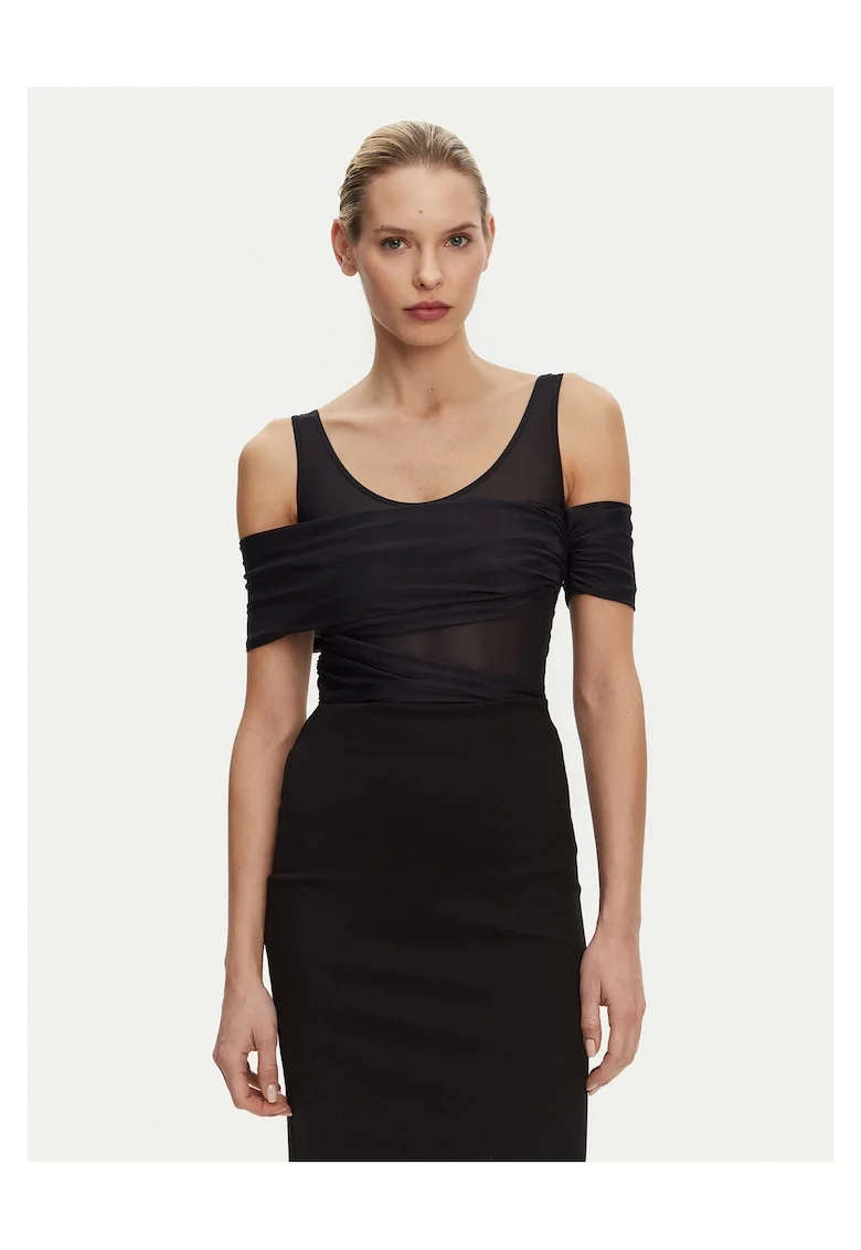 Body-uri de dama  negru, fabricat din material elastic