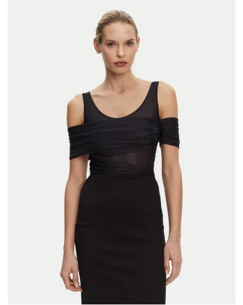 Body-uri de dama  negru, fabricat din material elastic