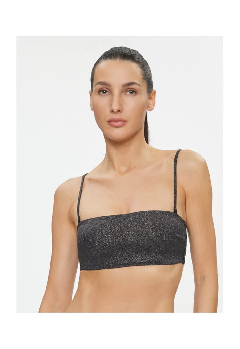 Sutien de baie dama,  negru stralucitor,