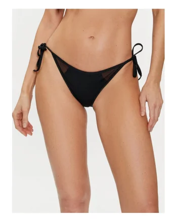 Slip de baie dama,  negru, stil plasa