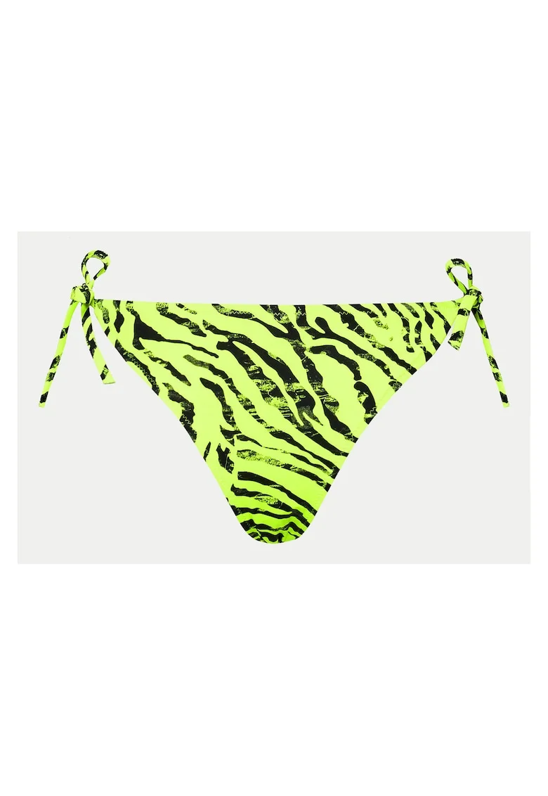 Slip de baie dama,  negru-verde,