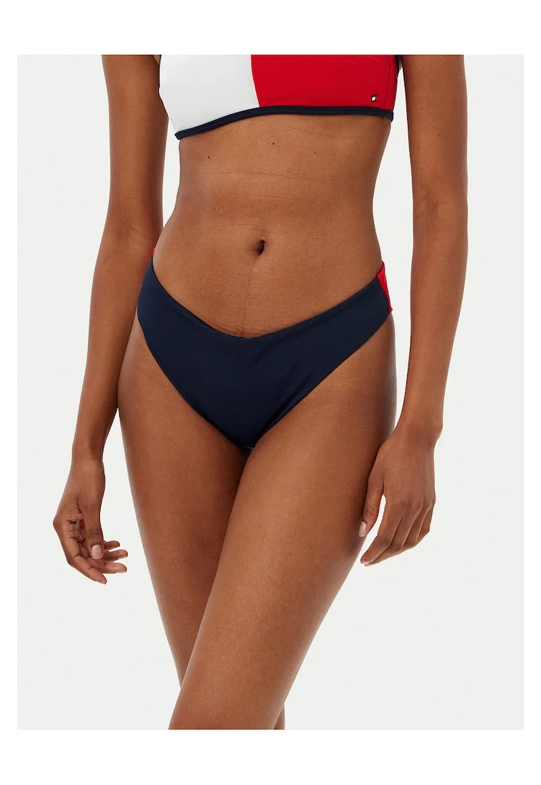 Slip de baie dama  bleumarin si rosu