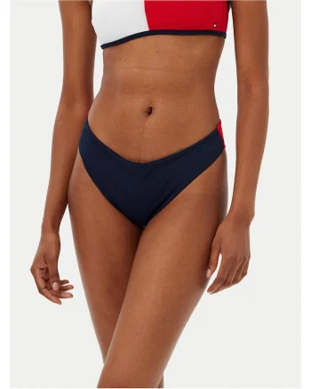 Slip de baie dama  bleumarin si rosu