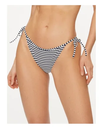 Slip de baie dama, material elastic, Alb/Bleumarin
