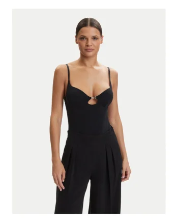 Body dama  negru, elastic