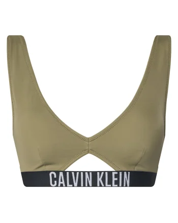 Sutien de baie dama,  verde inchis, material elastic