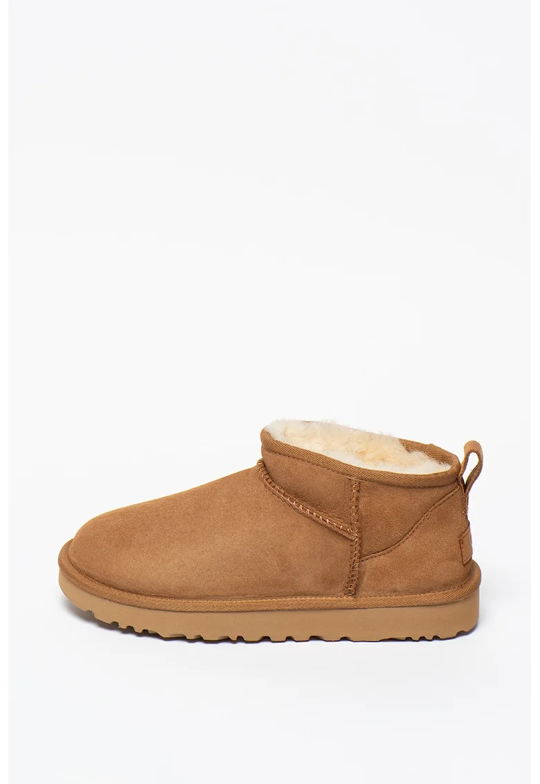 Ghete slip-on din piele intoarsa Classic Ultra Mini - 43797, Caramel