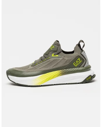 Pantofi sport slip-on cu insertii din plasa si model unisex, Verde