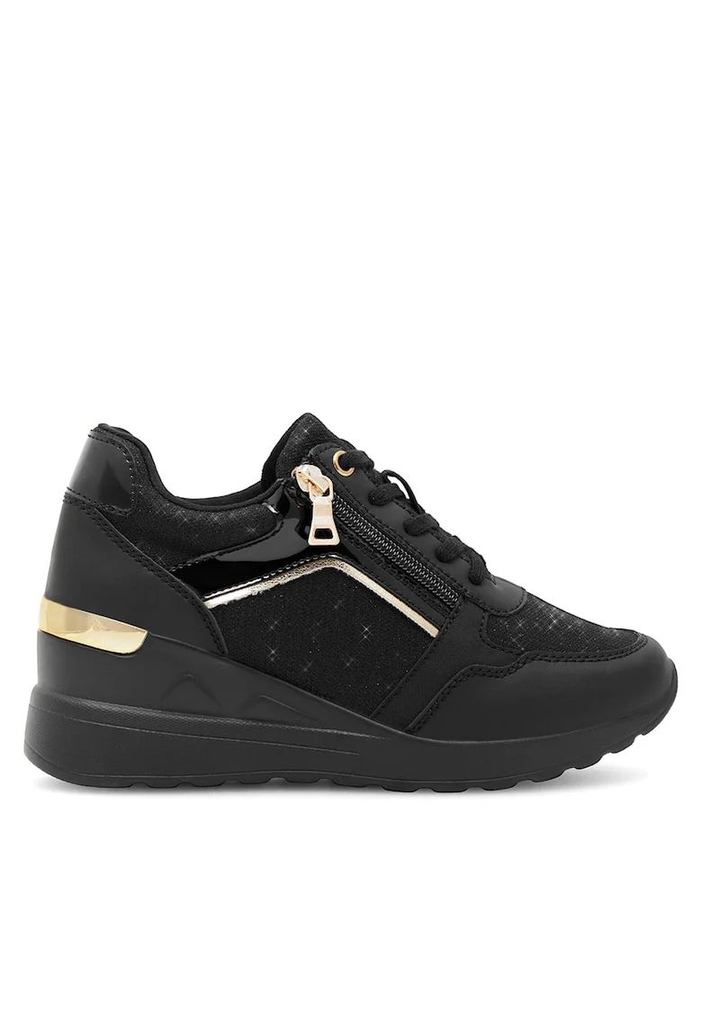 Pantofi sport dama  negru/auriu,