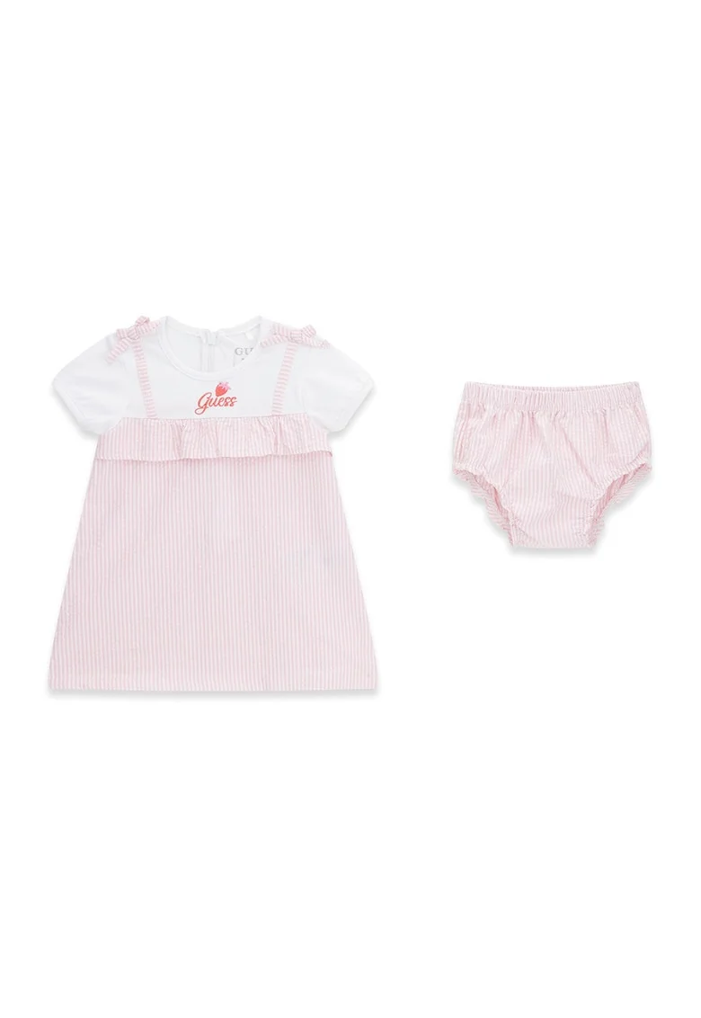 Set de rochie si chiloti, Alb/Roz