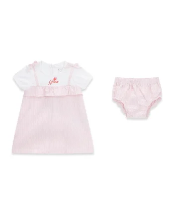 Set de rochie si chiloti, Alb/Roz