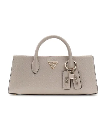 Geanta crossbody din piele ecologica cu bareta detasabila Noelle, Maro taupe deschis