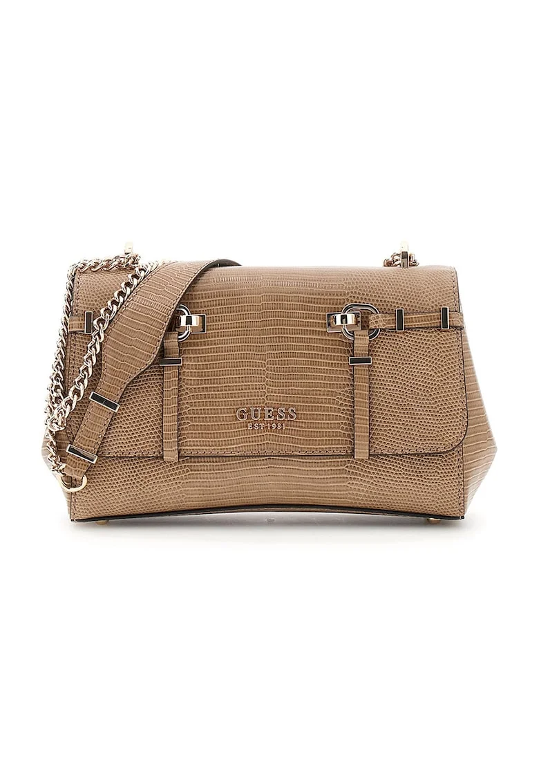 Geanta crossbody din piele ecologica Leona, Bej inchis