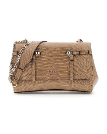 Geanta crossbody din piele ecologica Leona, Bej inchis
