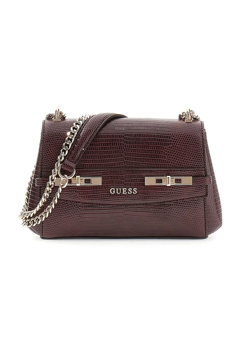 Geanta crossbody mica cu clapa Melinda, Visiniu
