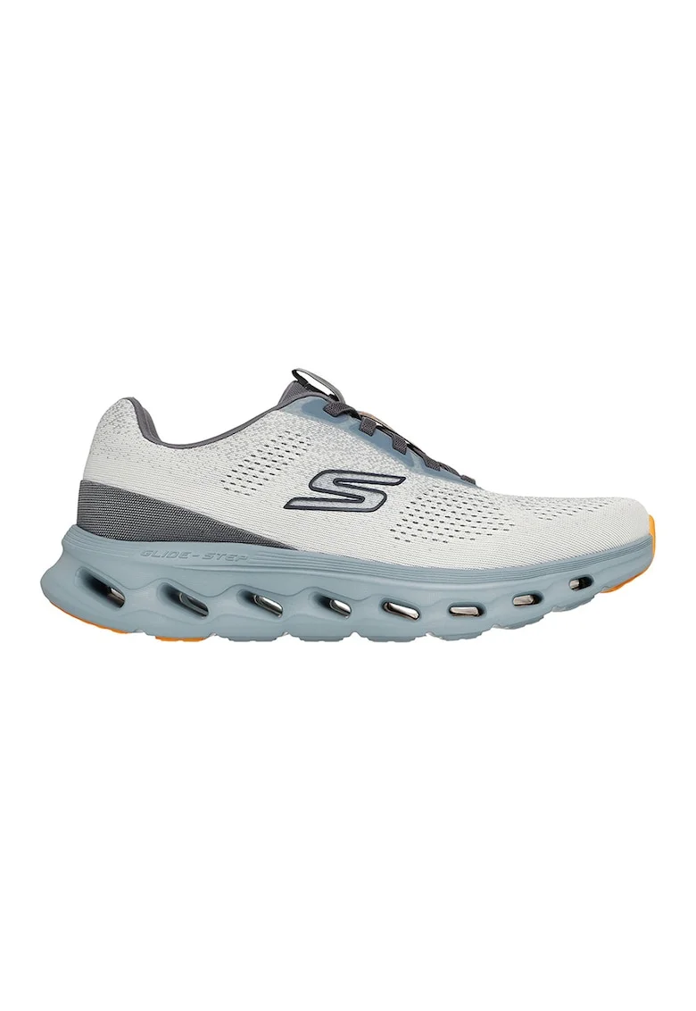 , Pantofi sport slip-ins Go Walk Glide-Step 2.0, Alb murdar/Gri inchis