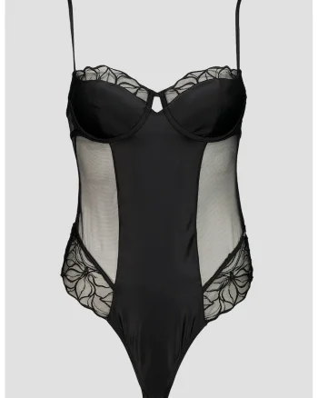 Body cu segmente din plasa, Negru