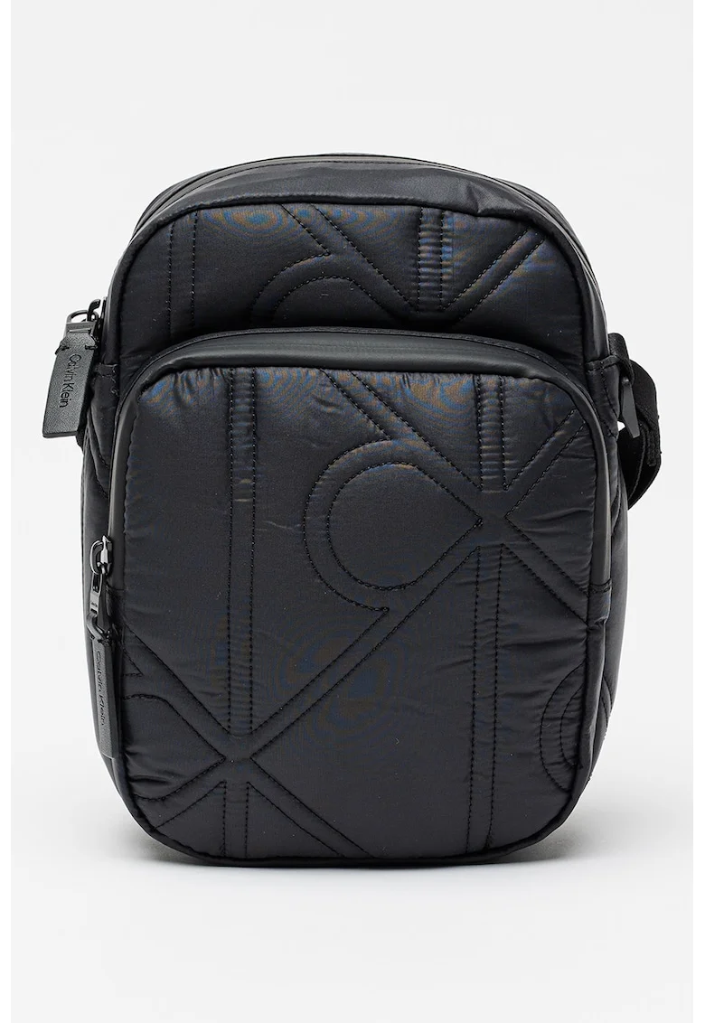 Geanta crossbody din material textil Puffer Report, Negru
